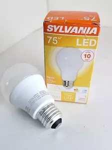 SYLVANIA® LED Bulb 75w (uses 12w) A19 Shape 1100 Soft White, Medium Base - NEW - Picture 1 of 5