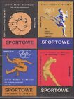 POLOGNE 1972 Matchbox Label - Cat.G # 271/74 Set, Sports - Médailles d'Or Olympiques