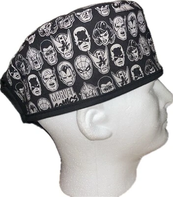 Marvel Black Faces Scrub Hat Chemo Cap - Image 1 of 4