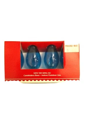 Christmas C7 Replacement Bulbs Clear Blue 4 Bulbs!! - Image 1 of 3