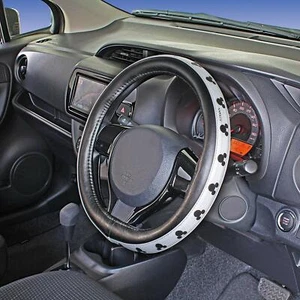 JDM Disney Mickey mouse steering wheel cover car accessory Black silver WD-397 - Picture 1 of 2
