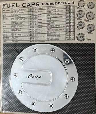 ADESIVO TAPPO SERBATOIO UNIVERSALE AUDI TT A3 ALFA 156 SUBARU IMPEZA GOLF 140 mm - Immagine 1 di 4