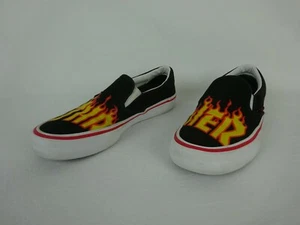 Vans Thrasher klassische Slipper Canvas-Schuhe schwarz mit Flammen ~ Herrengröße 6 - Bild 1 von 11
