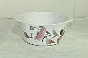 MIKASA CONTINENTAL F3003 SILK FLOWERS ROUND CASSEROLE DISH - Picture 1 of 9