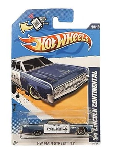2012 Hot Wheels Main Street Black ‘64 Lincoln Continental Police Car 170/247 - Picture 1 of 12