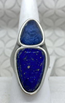 Kendra Scott Margot Cocktail Ring Size 7 Navy Blue mix Vintage Silver Tone - Image 1 of 4