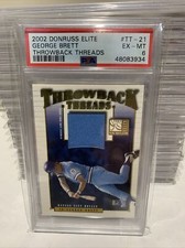 George Brett 2002 Donruss Elite Throwback Threads #TT-21 PSA 6🔥Highest Grade