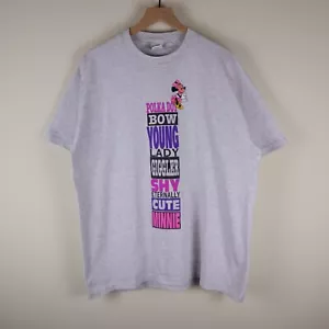 Vintage 90s Minnie Mouse Disney Shirt Single Stitch Embroidered Adult XL 23x29 - Picture 1 of 10