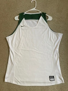 Team Nike Dri-Fit Blank Basketball Jersey White & Green Unisex Size XXL - Picture 1 of 11
