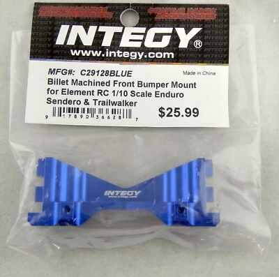 Billet Machined Front Bumper Mount for Element RC 1/10 Scale - Integy C29133BLUE - Image 1 of 2