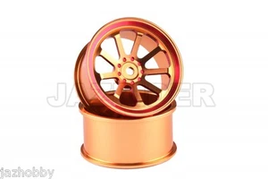 Jazrider Aluminum 1/10 RC On Road Touring Car 9-Spokes Wheels (2pcs,Golden) Set - Picture 1 of 1