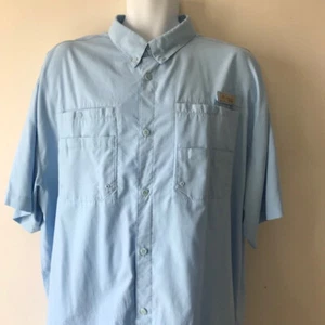 Columbia PFG Men's Blue Shirt Omni-Shade Fishing Vented Short Sleeve Size XXL - Picture 1 of 12