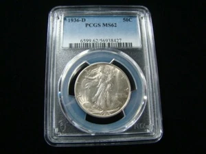 1936-D Walking Liberty Silver Half Dollar PCGS Graded MS62 #56938427 - Picture 1 of 4