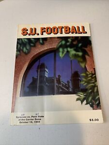 1985 Syracuse Orange Football Game Program:  NCAA  DARYL JOHNSTON, WISNIEWSKI
