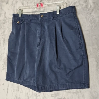 ROUNDTREE & YORKE Shorts Mens 34 Cotton Comfort Pleated Rise 12" Inseam 7" - Image 1 of 4