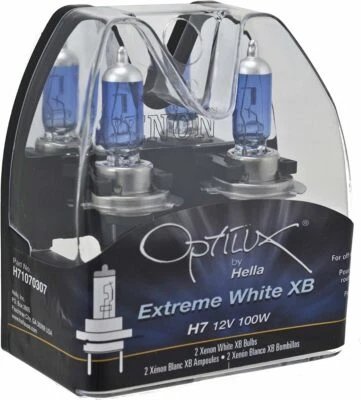 HELLA H71070307 Optilux XB Series H7 Xenon White Halogen Bulbs, 12V, 100W 2 Pack - Image 1 of 2