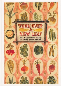 Imperial War Museum Eat Vegetables Vintage WWII Poster Reprint Postcard - Picture 1 of 2