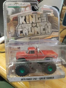 Greenlight Kings of Crunch S3 1979 Ford F-250 God of Thunder GREEN MACHINE Chase - Picture 1 of 3