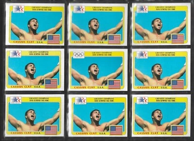 (9) 1983 TOPPS OLYMPIANS ALI ~ CASSIUS CLAY #92 OLYMPIC BOXING CARDS PACK FRESH - Image 1 of 4