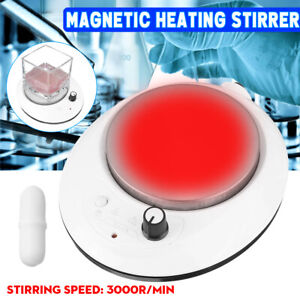 Magnetic Stirrer Mixer Stirring Machine Laboratory Hot Heating Plate w/ Stir Bar