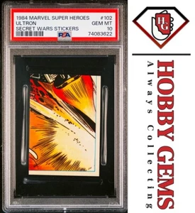 ULTRON PSA 10 1984 Marvel Super Heroes Secret Wars Stickers #102 C2 - Picture 1 of 2