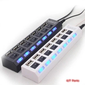 Universal USB 2.0 Multi-Port Buchse 7 Ports USB Hub Ladegerät/Station - Bild 1 von 9