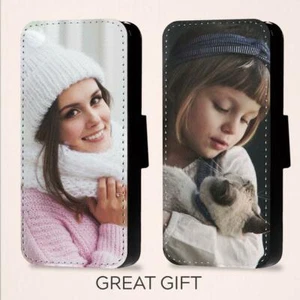 Personalised Picture Of Your Choice Phone Flip Case For iPhone - Picture 1 of 3