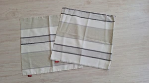 Kissenbezüge / Kissenhüllen Esprit Beige-Braun gestreift 2 Stück - Bild 1 von 4