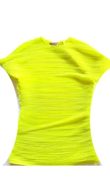 Lanvin 霓虹黄色涤纶衬衫,尺寸 38 — 第 1/4 张图片