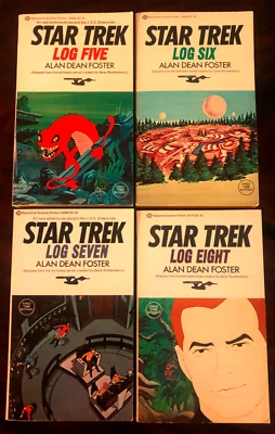 Lot 4 STAR TREK LOG 5, 6, 7, 8 1st Edition Paperbacks  Alan Dean Foster MINT - Image 1 of 3