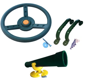 2 asas + volante + telescopio juego de accesorios juego de ahorro torre de juegos juego accesorios verde - Imagen 1 de 7