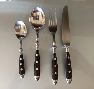 Esmeyer 4-tlg. Menü Besteck Set NOSTALGIE Bistro Landhaus 18/0 Massiv   wie neu - Bild 1 von 4