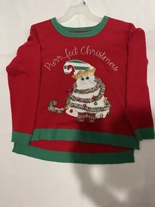 Katze hässlicher Weihnachtspullover Damen gebraucht von 33 Grad 2XL gut gebraucht - Bild 1 von 2