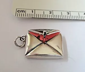 Sobre móvil de plata esterlina 20x15 mm 5 gramos carta de amor dije puede agregar una nota - Imagen 1 de 9