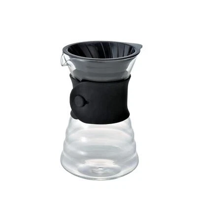 Jarra de café de vidrio borosilicato Hario V60 de 23,7 onzas con empuñadura de silicona Foto 1 de 4