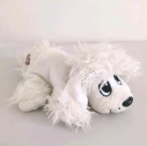 Pound Puppies Minis weißer flauschiger Hund 6 Zoll - rotes Halsband - 2004 Mattel Plüschtier - Bild 1 von 16