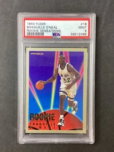 PSA 9 1993 Fleer Rookie Sensations #18 Shaquille O'Neal Orlando Magic - Picture 1 of 2