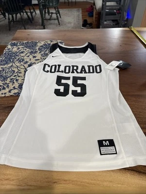 WOMENS Nike NCAA COLORADO BUFFALOES Basketball Jersey M MED WHITE #55 NWT - Image 1 of 4