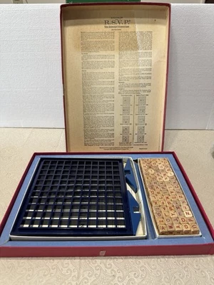 1966 Selchow & Righter Co Scrabble Brand RSVP 3D Crossword Game Complete Nice - Image 1 of 4