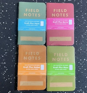 Field Notes KRAFT PLUS Memo Book Collection: Berry, Moss, Aqua, Amber, FNC-57 - Picture 1 of 2
