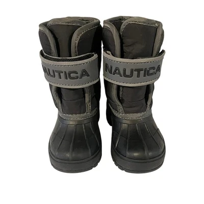 Botas de invierno Nautica Albermarle 2 para niños pequeños talla 6 negras y grises Foto 1 de 4