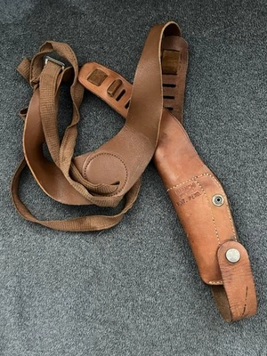 ВИНТАЖНАЯ МАЛЕНЬКАЯ КОРИЧНЕВАЯ КОЖАНАЯ КОБУРА BIANCHI X15 - Изображение 1 из 4