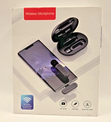 Lavalier Wireless Microphone 2 Pack for Iphone Android Phone PC USB C NEW - Image 1 of 4