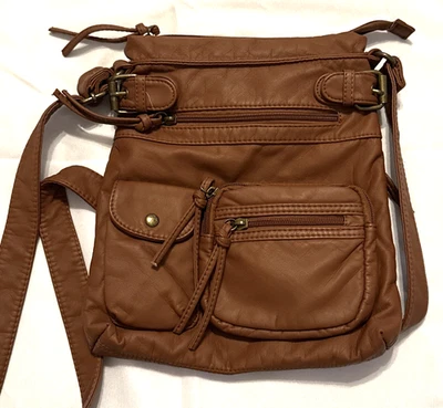 Bolso Bandolera Marrón Escarlata Bolso de Hombro Cartera 10"X12" Foto 1 de 4