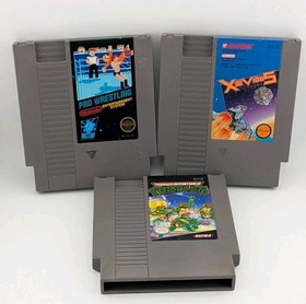 NES Xevious: The Avenger Pro Wrestling Teenage Mutant Ninja Turtles Lot 3 Screws