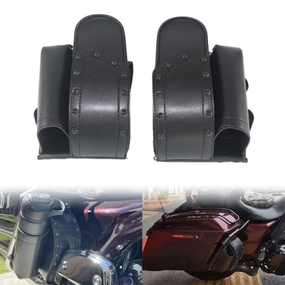 2x Saddlebag Guard Bag Water Bottle Holder For Harley Touring Road Electra Glide - Image 1 of 4