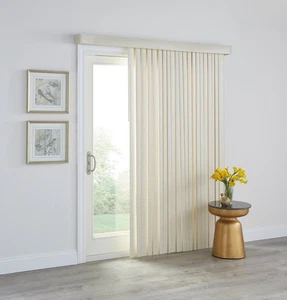 BrylaneHome 3.5" Printed Wood-Grain Vertical Blinds - Picture 1 of 2