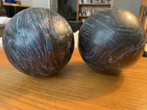 "Par de bolas de boliche con pasador de pato ~ remolino multicolor - 3,10 lb, 5""" - Imagen 1 de 6
