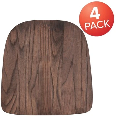 4 Pack Rustic Wood Seat For Colorful Metal Chairs - Wood Seat Attachment - Image 1 of 4