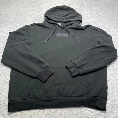 Sudadera con Capucha Puma Negra Polar Calce Relajado Para Hombre Talla Grande L Foto 1 de 4